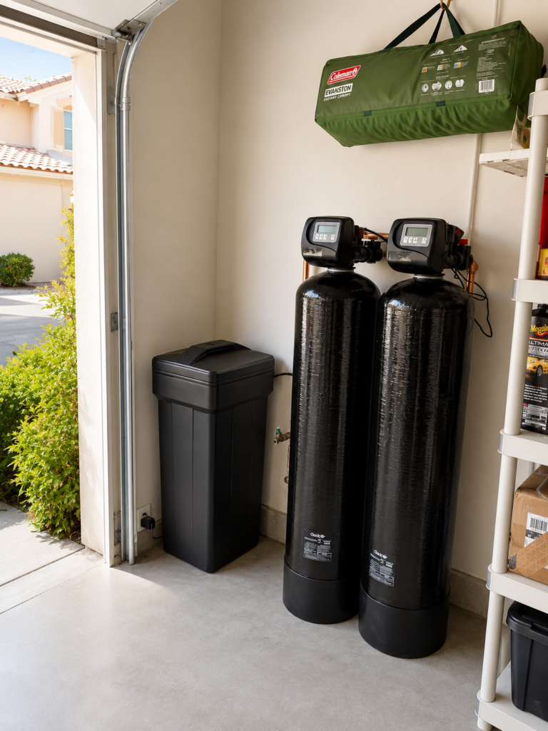 Whole house catalytic carbon filter and water softener installation in Mission Viejo California