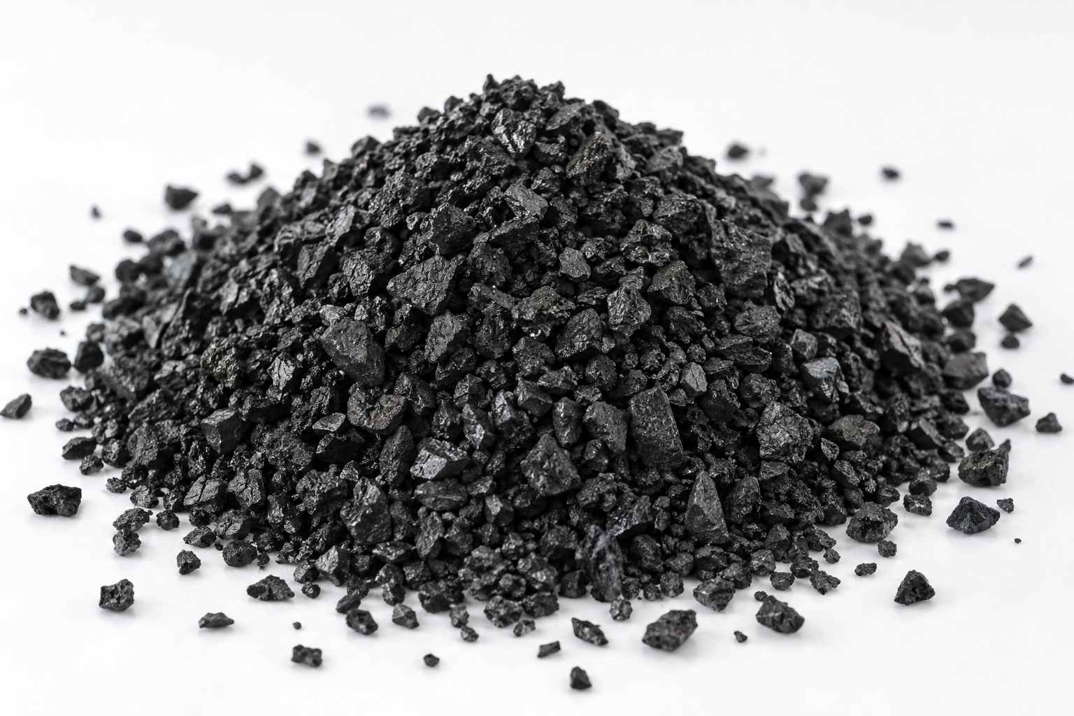 Black catalytic carbon granules used in whole-house water filtration systems